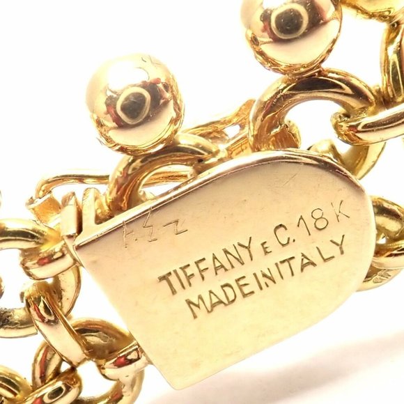 Rare! Vintage Authentic Tiffany & Co 18k Yellow Gold Ruby Collar Necklace - Picture 4 of 10